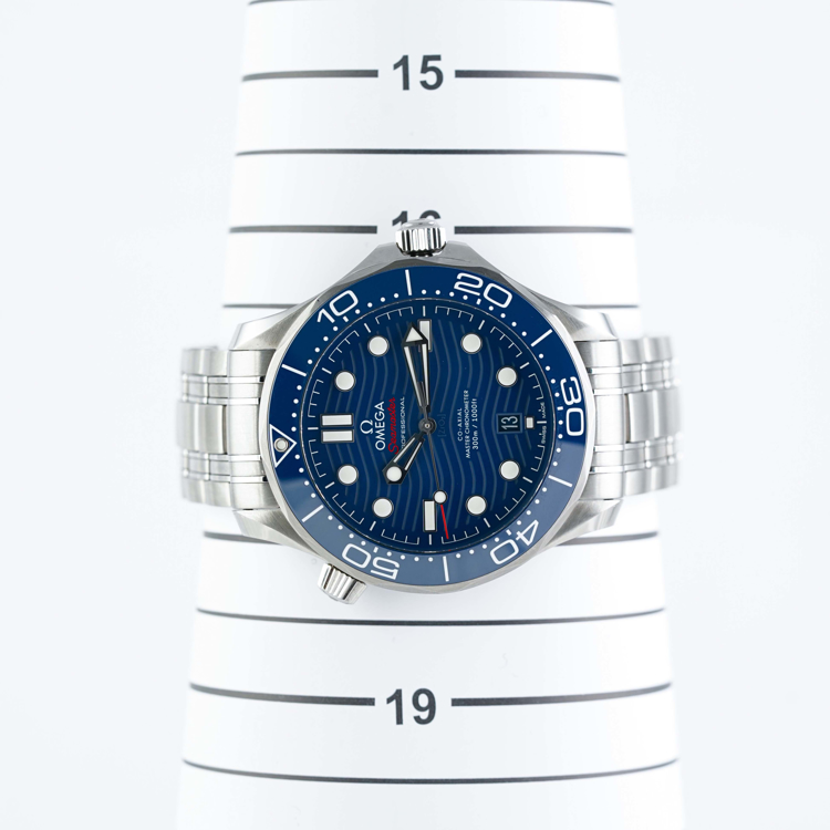 امگا سیمستر 300M آبی-استیل - سایز مخروط