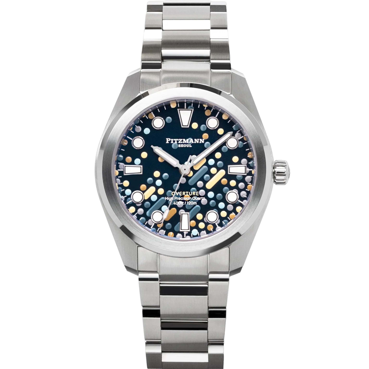 پیتزمن اورچور (Overture) - آبی نفتی - نمای روبرو