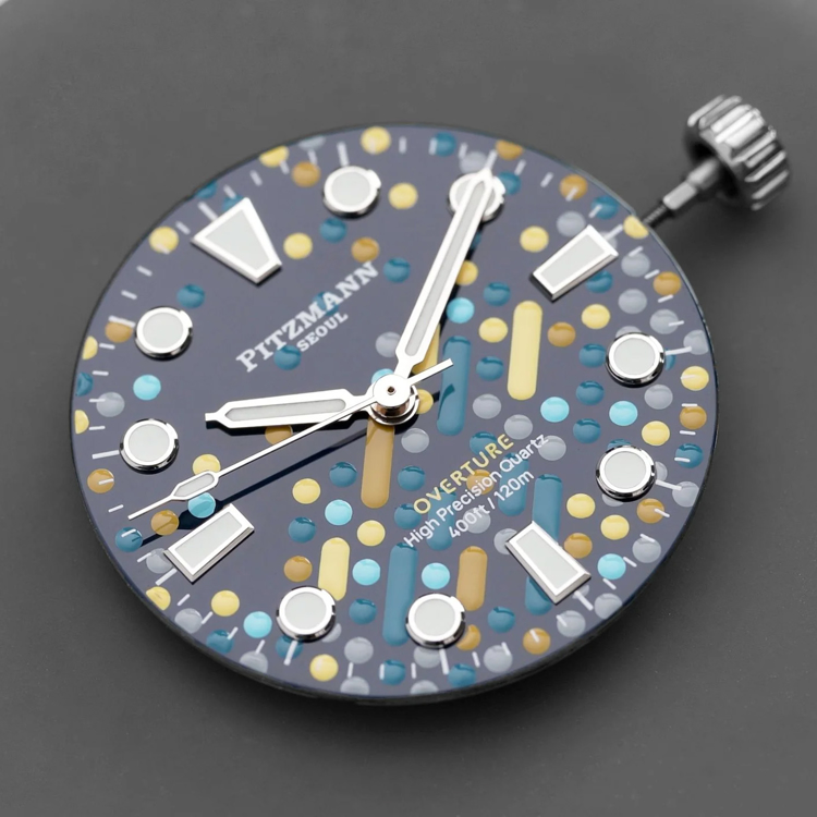پیتزمن اورچور (Overture) - آبی نفتی - نمای صفحه ساعت