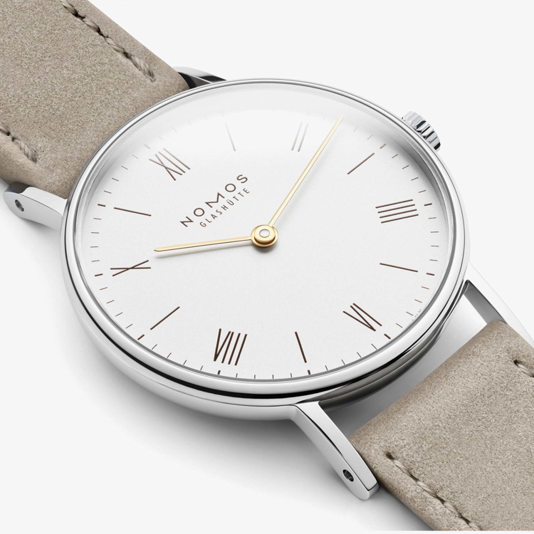 نوموس لودویگ 3۳mm-دو عقربه-سفید - صفحه ساعت