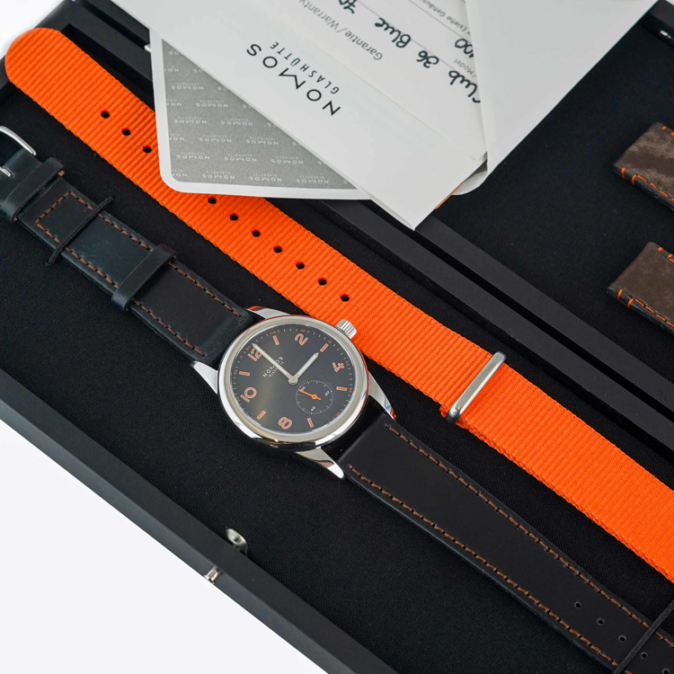 نوموس کلاب 36mm-آبی Ace Jewelers-کوکی-پشت قاب شیشه‌ای-تولید محدود - جعبه و کارت